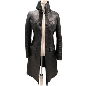 Genuine Leather Shearling Coat. Size S